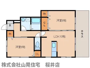奈良県桜井市大字粟殿【アパート】の間取り