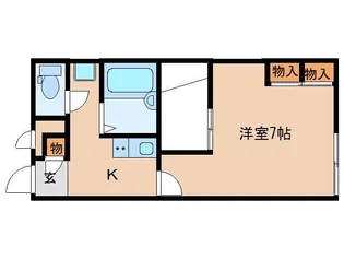 京都府木津川市州見台2丁目【アパート】の間取り