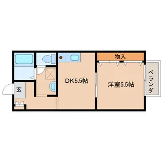 奈良県奈良市佐保台西町【アパート】の間取り