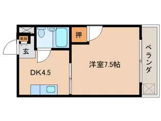 奈良県奈良市東笹鉾町【マンション】の間取り
