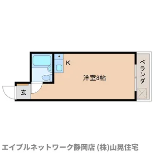 静岡県静岡市葵区南安倍1丁目【マンション】の間取り