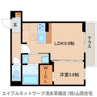 静岡県静岡市駿河区谷田【アパート】の間取り