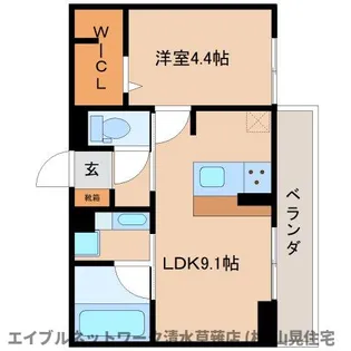 静岡県静岡市駿河区谷田【アパート】の間取り