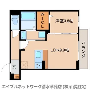 静岡県静岡市駿河区谷田【アパート】の間取り