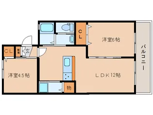 奈良県大和郡山市南郡山町【アパート】の間取り