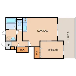 奈良県奈良市学園大和町6丁目【アパート】の間取り