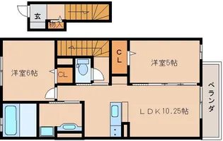 奈良県奈良市法華寺町【アパート】の間取り