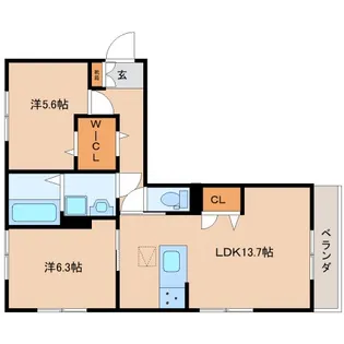 奈良県奈良市菅原町【アパート】の間取り