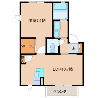 スプリングヒルズⅡ【2階】の間取り