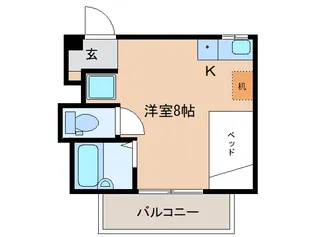 ハイツ佐保【1階】の間取り