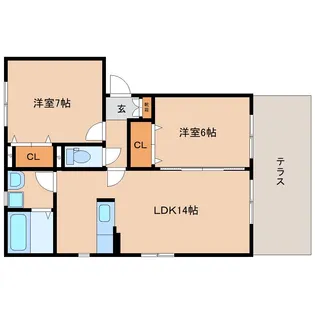 Will大安寺Ⅰ【1階】の間取り