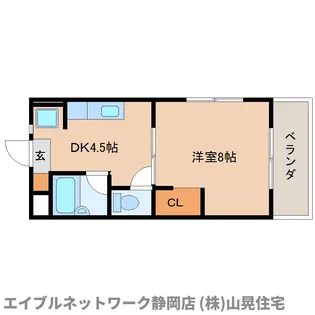 静岡県静岡市駿河区手越原【マンション】の間取り