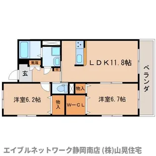 メルベーユ大浜【205号室】の間取り