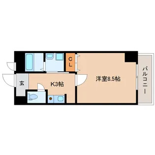 奈良県大和郡山市朝日町【マンション】の間取り