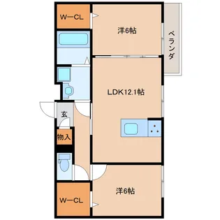 リジェールイースト【3階】の間取り