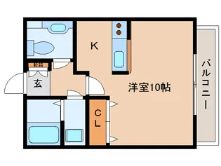 奈良県生駒市西旭ケ丘【アパート】の間取り