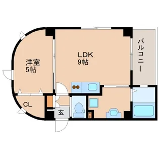 奈良県天理市田井庄町【マンション】の間取り