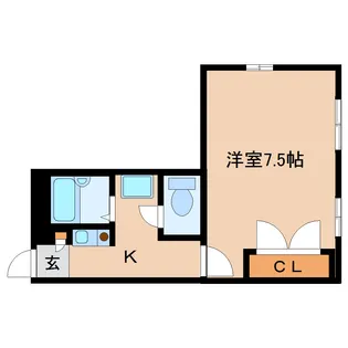 奈良県大和郡山市今国府町【マンション】の間取り