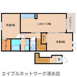 静岡県静岡市清水区三保【アパート】の間取り