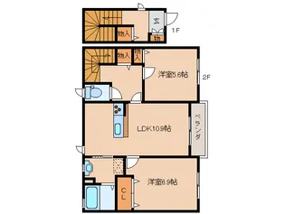 奈良県奈良市法華寺町【アパート】の間取り