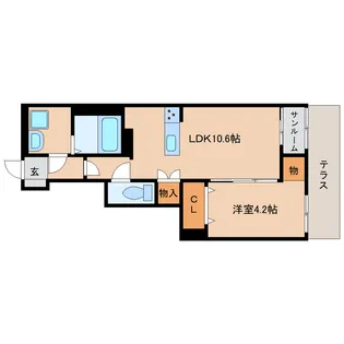 奈良県橿原市中曽司町【アパート】の間取り