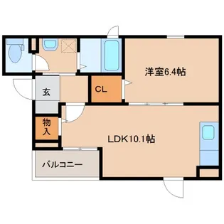 奈良県奈良市杏町【アパート】の間取り