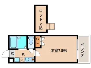 奈良県奈良市学園朝日町【アパート】の間取り