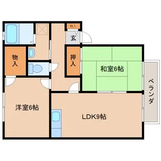 京都府木津川市梅美台7丁目【アパート】の間取り