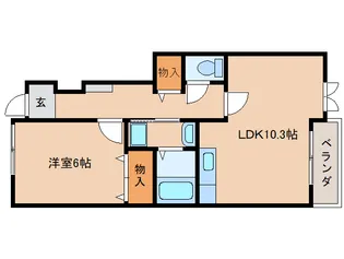 奈良県天理市嘉幡町【アパート】の間取り