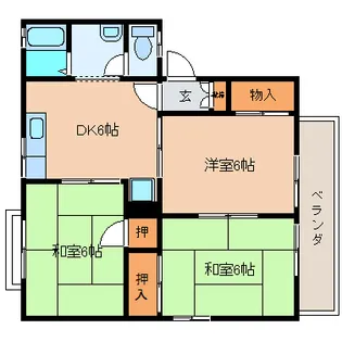 奈良県北葛城郡広陵町大字安部【アパート】の間取り