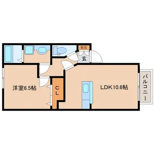奈良県奈良市八条5丁目【アパート】の間取り