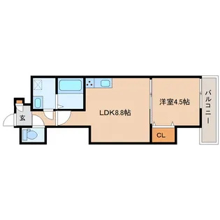奈良県大和郡山市小泉町東1丁目【アパート】の間取り