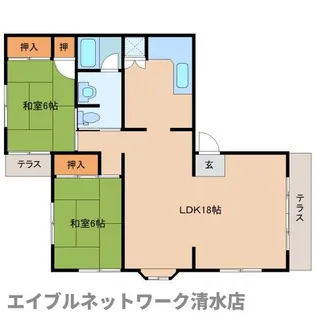 静岡県静岡市清水区大坪2丁目【アパート】の間取り