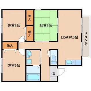 コーポヴェルディ【1階】の間取り