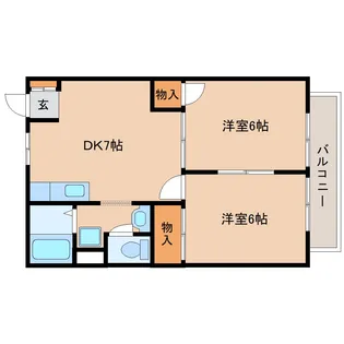 奈良県奈良市大安寺6丁目【マンション】の間取り