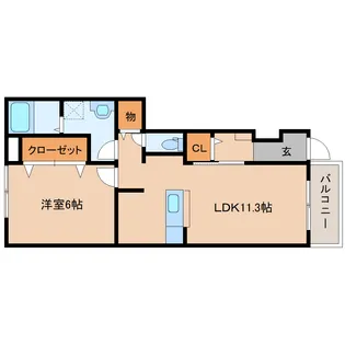 アザレアガーデン【1階】の間取り