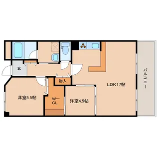 グランシャリオ【107号室】の間取り