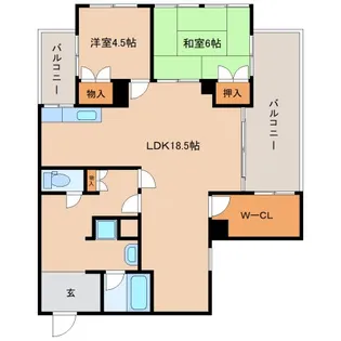 メゾンプリメール【50A号室】の間取り