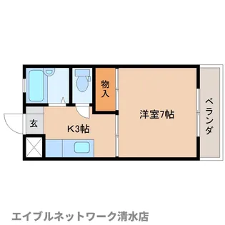静岡県静岡市清水区折戸4丁目【マンション】の間取り