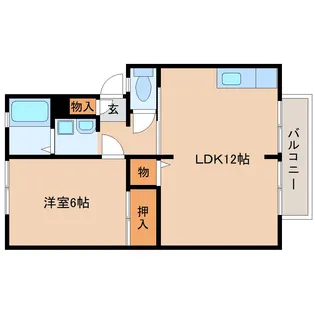 ウインディア瀧川B【2階】の間取り