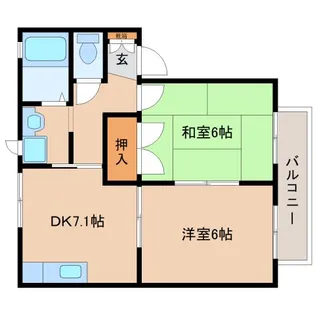 奈良県奈良市芝辻町2丁目【アパート】の間取り