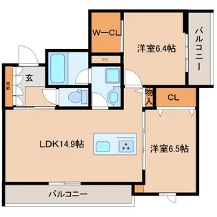 奈良県奈良市大豆山町【マンション】の間取り