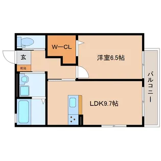 エリーナカモ【2階】の間取り