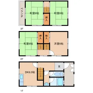 奈良県奈良市南紀寺町5丁目【タウンハウス】の間取り