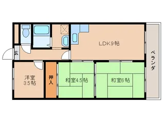 奈良県奈良市三条桧町【マンション】の間取り