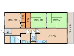 奈良県奈良市法蓮町【マンション】の間取り