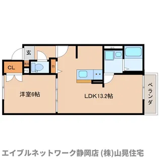 静岡県静岡市葵区北安東3丁目【マンション】の間取り