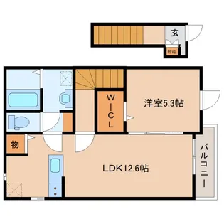 奈良県大和郡山市小泉町【アパート】の間取り