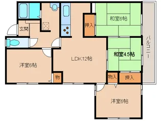 サンメゾン忍海【301号室】の間取り