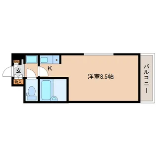 タクティ大安寺【3階】の間取り